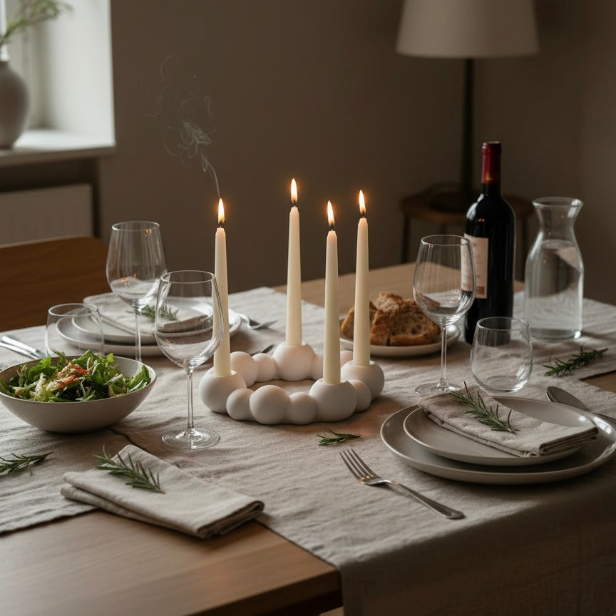 Centrotavola Invernale Portacandela