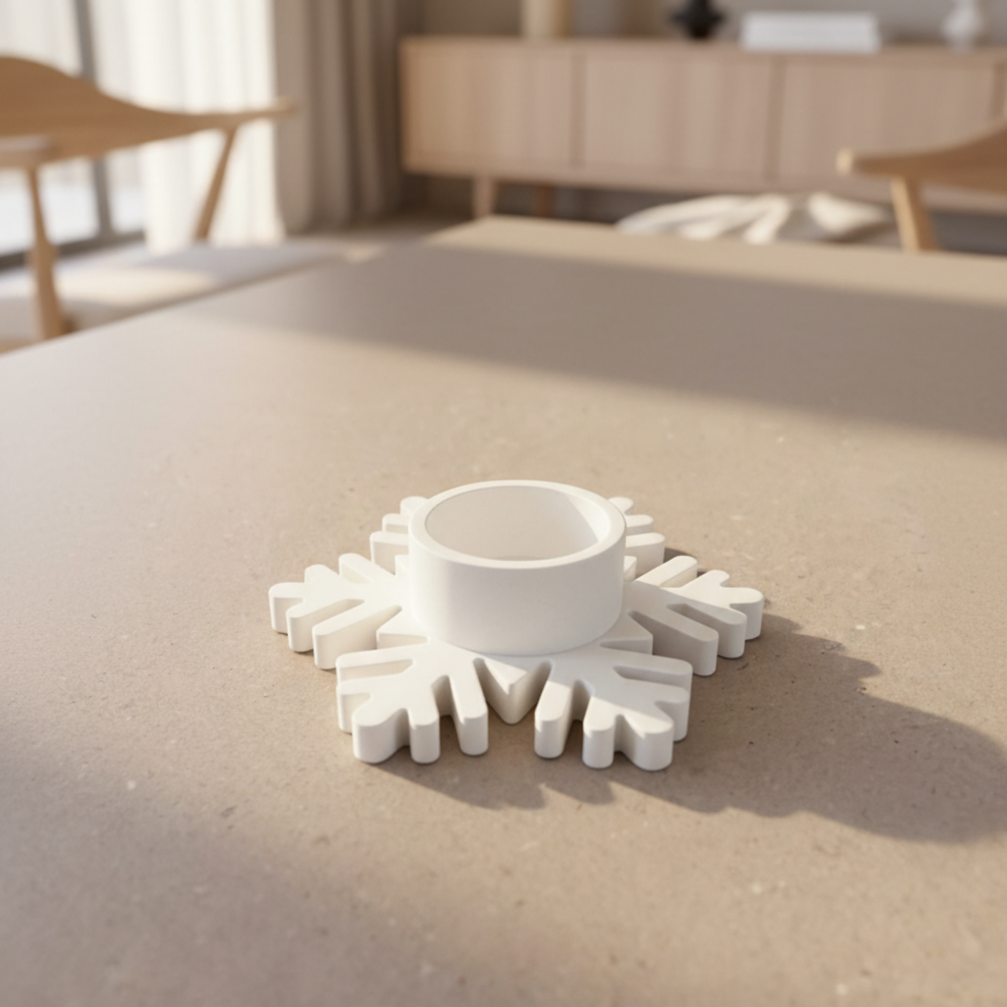 Portacandela Fiocco di Neve Minimal